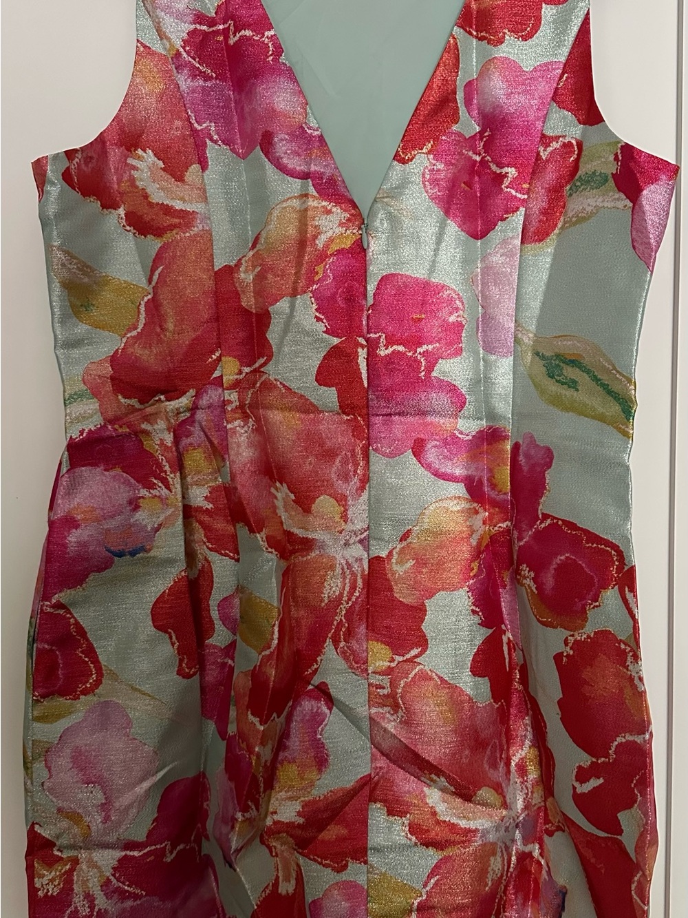 Hutch Anthropology Mini Dress in Coral, Pink and Mint Floral NWT XL - Picture 8 of 11